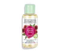 EVOLUDERM - Huile de Ricin Pure - Huile Végétale - Cheveux, Ongles, Cils et Sourcils - 100 ml - 100% d'Origine Naturelle - Végan - Fabrication Française