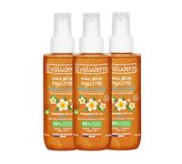 EVOLUDERM - Huile Sèche Pailletée Monoï à la Folie - 150ml - 99% d'Ingrédients d'Origine Naturelle - Végan - Fabrication Française Lot de 3 x 150ml