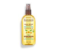 EVOLUDERM - Huile Sèche Sublimante au Monoï - 125 ml - 95% d'Origine Naturelle - Végan - Fabrication Française - Soin Visage, Corps et Cheveux - Hydrate - Sublime - Non Gras