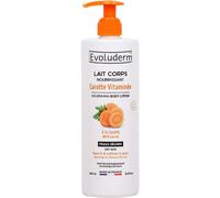 EVOLUDERM - Lait Corps Nourrissant Carotte Vitaminée - 500 ml - Ingrédients d'Origine Naturelle - Végan - Fabrication Française