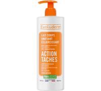 EVOLUDERM - Lait Corps Unifiant Éclaircissant Action Tâches - 500 ml - Ingrédients d’Origine Naturelle - Végan - Fabrication Française