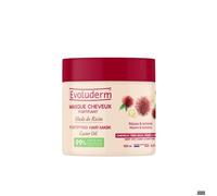 EVOLUDERM - Masque Cheveux Fortifiant Huile de Ricin - 500ml - 99% d'Ingrédients d'Origine Naturelle