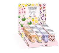 EVOLUDERM - Présentoir Crèmes Mains Gourmandes - 24 Crèmes Mains 30ml + 1 Présentoir - Trésors Méditerranéens
