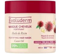 EVOLUDERM - Shampoing Fortifiant Huile de Ricin - 1000ml - 96% d'Ingrédients d'Origine Naturelle (Masque cheveux 500 ml)
