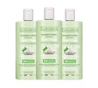 EVOLUDERM - Shampoing Purifiant Rituel d'Argile - 400 ml - 96% d'Origine Naturelle - Végan - Fabrication Française - Lot de 3 x 400 ml