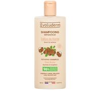 EVOLUDERM - Shampoing Réparateur Délice de Karité - 400ml - 96% d'Ingrédients d'Origine Naturelle - Végan