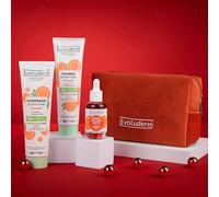 EVOLUDERM - Trousse Visage Trio Carotte - 1 Gommage Carotte + 1 Masque Carotte + 1 Sérum - idée Cadeau - Fabrication Française