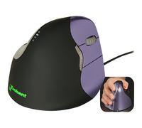 Evoluent VerticalMouse 4 Small - Vertical mouse - pour droitiers - optique - 6 boutons - filaire - USB - violet/noir