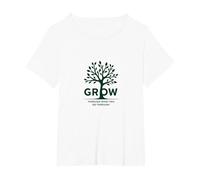 Évoluez grâce à ce Que Vous passez grâce à Un Arbre inspirant T-Shirt, Femme Grandes Tailles, Blanc, 1X