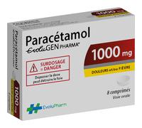Evolugen Pharma Paracétamol 1000mg 8 Comprimés