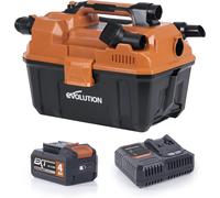 Evolution Aspirateur Pour Déchets Secs Et Humides Sans Fil R11Vac-Li Avec Extraction Des Poussières,Moteur Puissant Et Fonction Souffleur. Comprend Une Batterie 4 Ah,Un Chargeur