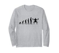 Evolution Bodybuilding Homme Humour muscu idée Cadeau Muscles Manche Longue