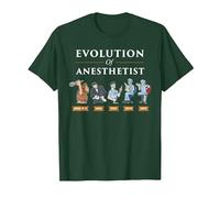 Évolution de l'anesthésiste. Evolution of Anaesthetist T-Shirt, Homme, Vert Forêt, L