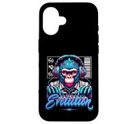 Evolution DJ Monkey Electronic Music Sound Engineer Coque pour iPhone 16