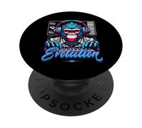 Evolution DJ Monkey Electronic Music Sound Engineer PopSockets PopGrip Adhésif