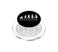 Évolution du Basket-Ball avec l'homme Amusant de l'évolution Humaine PopSockets PopGrip pour MagSafe