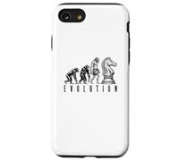 Évolution du Joueur d'échecs, Singe drôle de Néandertal Caveman Knight Coque pour iPhone SE (2020) / 7/8