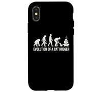 Évolution d'un Chat Hugger Funny Kitty Lover Fan Feline Fan Coque pour iPhone X/XS
