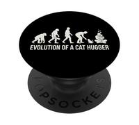 Évolution d'un Chat Hugger Funny Kitty Lover Fan Feline Fan PopSockets PopGrip Adhésif