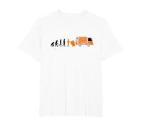 Evolution éboueur ramassage des ordures Développement Cadeau T-Shirt, Homme Grandes Tailles, Blanc, 6X Tall
