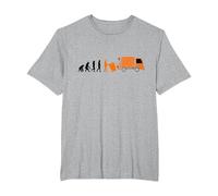 Evolution éboueur ramassage des ordures Développement Cadeau T-Shirt, Homme Grandes Tailles, Gris Chiné, 3X Tall
