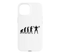 Évolution Humaine Musculation Squat Drôle Coque pour iPhone 15