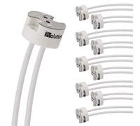 Evolution | Lot économique de 10 douilles MR16 culot céramique avec câble silicone de qualité 0,75mm² pour LED & halogène