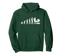 Evolution Maman Humour Annonce Grossesse Femme Sweat à Capuche, Unisexe pour Adultes, Vert Forêt, S