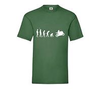 Evolution Moto Envers Hommes Tee-Shirt - shirt84 - Vert Bouteille, XL