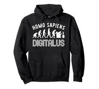 Evolution Nerd Homo Sapiens Digitalus Inscription Gamer Latin Sweat à Capuche