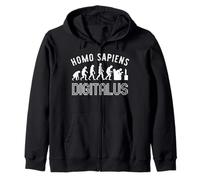 Evolution Nerd Homo Sapiens Digitalus Inscription Gamer Latin Sweat à Capuche
