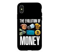 Evolution of Money Bitcoin Plan B Crypto BTC HODL Coque pour iPhone X/XS
