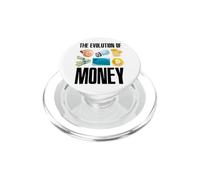 Evolution of Money Bitcoin Plan B Crypto BTC HODL PopSockets PopGrip pour MagSafe