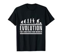 Evolution Ouvrier Bâtiment Artisan Grue Travail Bâtisseur T-Shirt