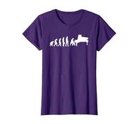 Évolution Piano Pianiste T-Shirt, Femme, Violet, M