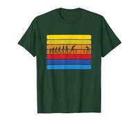 Evolution Ping Pong Retro Humour Sport Homme Femme Cadeau T-Shirt, Homme, Vert Forêt, M