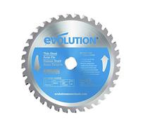 Evolution Power Tools - Acier 7bladets Evolution 180 mm d'épaisseur en acier Tête en carbure Lame, 0 V, Argent, 180 mm
