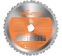 Evolution Power Tools Lame En Carbure De Tungstène - Coupe Multi-Matériaux, Coupe Les Métaux, Bois, Plastique Et Plus Encore, Pour Scies À Onglets Et Scies De Table, 24 Dents - 210mm - R210TCT-24T