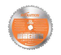 Evolution Power Tools Lame En Carbure De Tungstène - Coupe Multi-Matériaux, Coupe Les Métaux, Bois, Plastique Et Plus Encore, Pour Scies À Onglets Et Scies De Table, 28 Dents - 255mm - R255TCT-28T