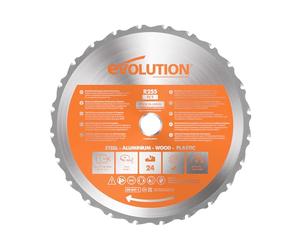 Evolution Power Tools Lame En Carbure De Tungstène - Coupe Multi-Matériaux, Coupe Les Métaux, Bois, Plastique Et Plus Encore, Pour Scies À Onglets Et Scies De Table, 24 Dents - 210mm - R210TCT-24T