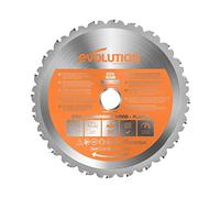 Evolution Power Tools R210TCT-24T (Rage) Lame TCT multi-matériaux Coupe Acier Aluminium Plastique Bois (même avec clous intégrés) Pratiquement pas d'étincelles ou de chaleur, pour scie à onglet, 24