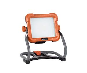 Evolution Power Tools R2700WLT-Li - Lampe de travail LED portable sans fil - Lampe rechargeable, 3 niveaux d'éclairage, 2 700 lumens, 18 v Li-Ion. Batterie non incluse.