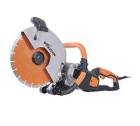 Evolution Power Tools Scie à Béton Dépoussiérage à l'eau, Pour couper le Béton, Pierre, Brique - 2400W électrique, pas de Gaz, 115mm de Coupe, Lame Diamant Premium 300mm - R300DCT+