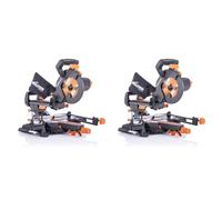 Evolution Power Tools - Scie à Onglets Coulissante Multi-Matériaux R210SMS+ avec le Pack Plus, 210 mm (230 V) (Lot de 2)