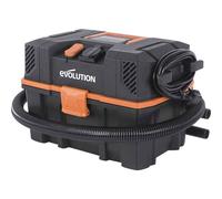 Evolution Power Tools Aspirateur Eau Et Poussière, Portable Et Léger, Idéal Pour Aspirer La Poussière De Scie Dans Les Ateliers, Avec Prise De Courant, Fonction de soufflage - Filaire - R15VAC