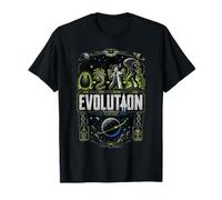 Evolution Sci-FI Créature Espace Horreur Rétro Graphique T-Shirt
