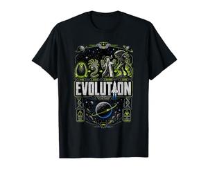 Evolution Sci-FI Créature Espace Horreur Rétro Graphique T-Shirt