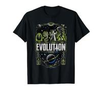Evolution Sci-FI Créature Espace Horreur Rétro Graphique T-Shirt Graphique avec Valeur