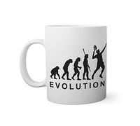 Evolution Tennis Player Tasse Blanche Nouveauté Drôle Pour Thé au Café 330ml