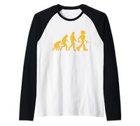Evolution to Robot Funny Science Nerd Graphic Dark Manche Raglan